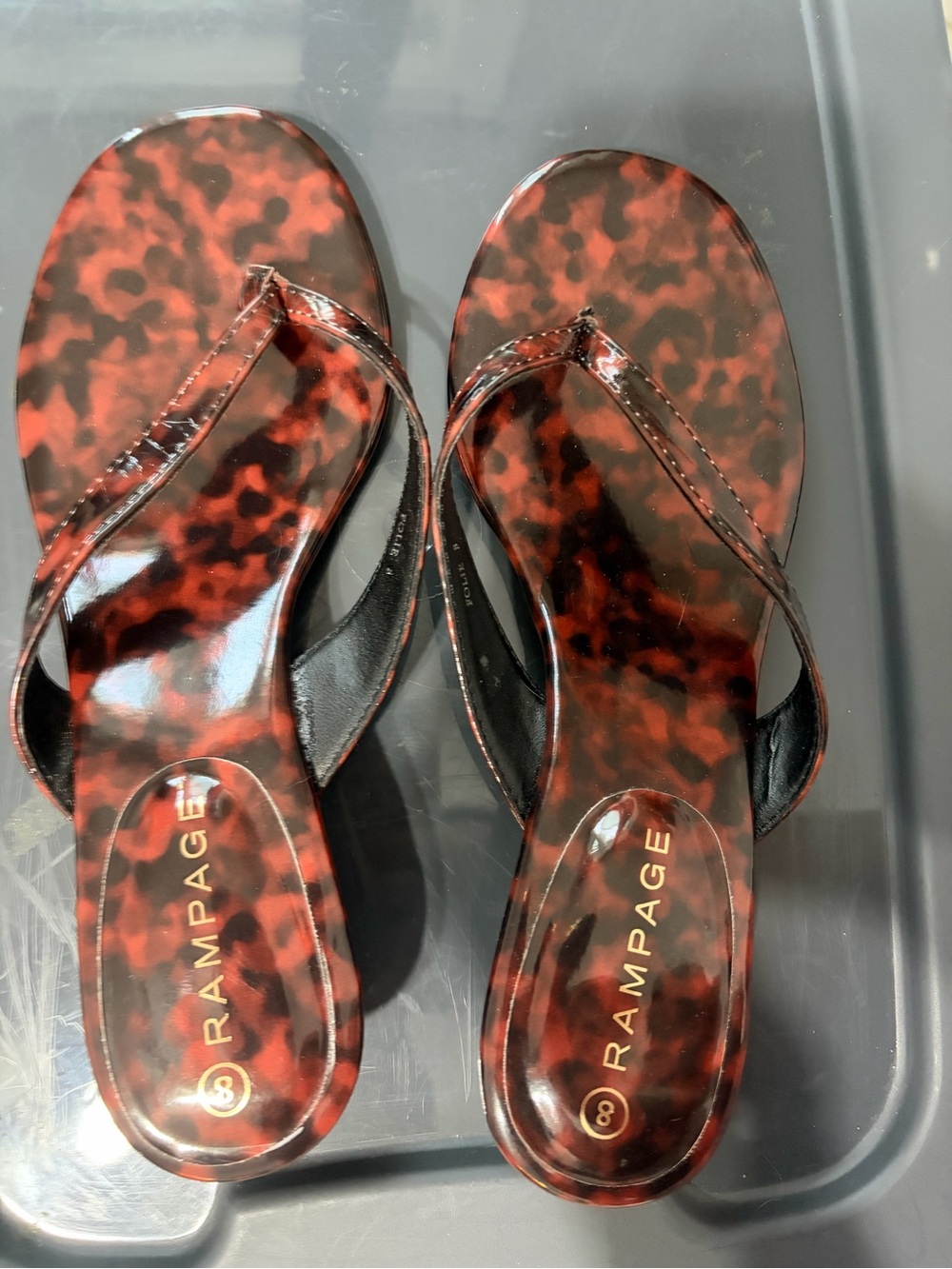 Rampage Women's Red Tortoiseshell Kitten Heels